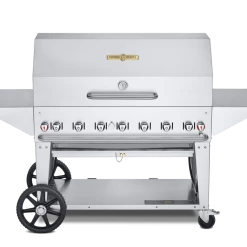 BBQs & Smokers Crown Verity Premium Mobile Grill - Professional Series Charbroiler 48" W/ Roll Dome & 2 Shelves