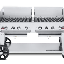 Crown Verity Premium Mobile Grill - Professional Series Charbroiler 60" (2 X 30") W/ Windguard BBQs & Smokers