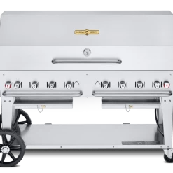 Crown Verity Premium Mobile Grill - Professional Series Charbroiler 60" W/ Roll Dome BBQs & Smokers