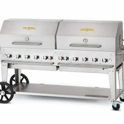 Crown Verity Premium Mobile Grill - Professional Series Charbroiler W/ Roll Dome BBQs & Smokers