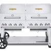 Crown Verity Premium Mobile Grill - Professional Series Charbroiler W/ Roll Domes