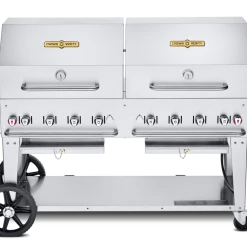 Crown Verity Premium Mobile Grill - Professional Series Charbroiler W/ Roll Domes