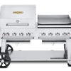 Crown Verity Premium Mobile Grills - Professional Series Charbroiler W/ Roll Dome & Griddle BBQs & Smokers