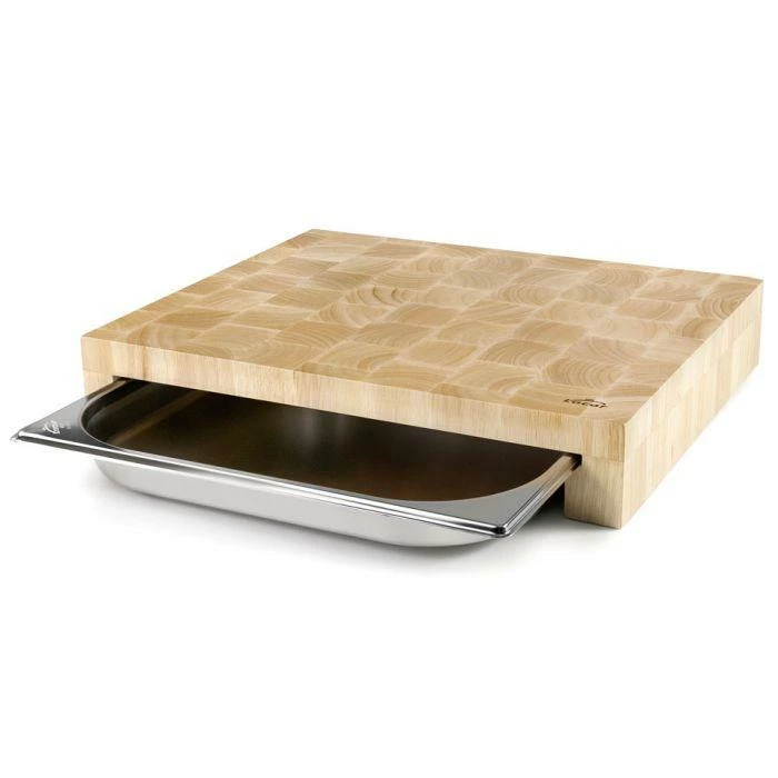 ENO Cutting Board W/ Gastro Tray - Bamboo/Stainless Steel 1 ENO Cutting Board W/ Gastro Tray - Bamboo/Stainless Steel