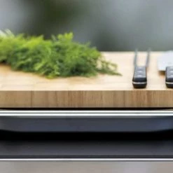 ENO Cutting Board W/ Gastro Tray - Bamboo/Stainless Steel