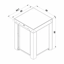 ENO FELIX Side-Table Stainless PMIP06185 Bottom Bases