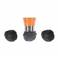BBQ Accessories ENO Steel Wool W/ Handle (Set Of 3)