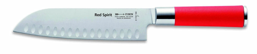Food Supplies F. Dick 8174218 Knife - Santoku Red Spirit (7") 2 Food Supplies F. Dick 8174218 Knife - Santoku Red Spirit (7")