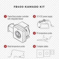 Flame Boss 400-WiFi Kamado Smoker Controller (Fits Kamado Joe, Primo, Broil King Keg)