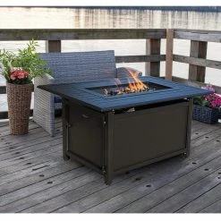 JR Home Gale Rectangular Convertible Fire Table