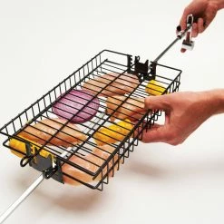 Grillpro BBQ Accessories Grill Pro 24785 Non-Stick Flat Spit Basket 18 Grillpro BBQ Accessories Grill Pro 24785 Non-Stick Flat Spit Basket