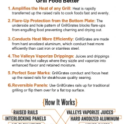 GrillGrate Set For The Medium Big Green Egg BGEM Cooking Grates, Grids & Grills