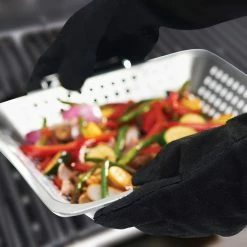 GrillPro Black Leather Grilling Gloves 528 BBQ Accessories