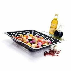 BBQ Accessories GrillPro Porcelain-Coated Square Wok Topper