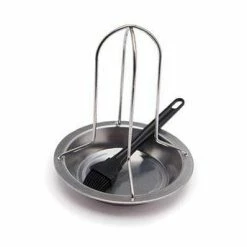 GrillPro Stainless Steel Chicken Roaster And Brush