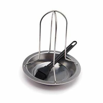 GrillPro Stainless Steel Chicken Roaster And Brush 1 GrillPro Stainless Steel Chicken Roaster And Brush