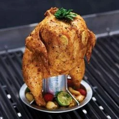 GrillPro Stainless Steel Chicken Roaster And Brush 7 GrillPro Stainless Steel Chicken Roaster And Brush