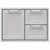 Hestan 30" Double Drawer And Door Storage Combo