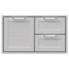 Hestan 36" Double Drawer And Door Storage Combo