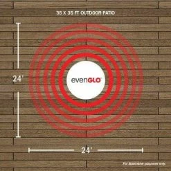 Fireplaces & Heaters IR Energy Fixed Patio Heater GA301T/U EvenGlo (Natural Gas)