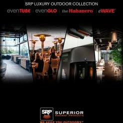 IR Energy EvenGLO Portable Propane Gas Patio Heater Fireplaces & Heaters