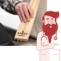 Juniper BBQ Scraper Juniper Wood Paddle Scraper Brush BBQ Accessories