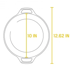 Lodge Cast Iron Double Dutch Oven 5 Quart W/ Loop Handles BBQ Accessories