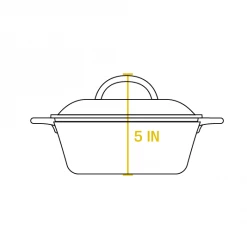 Lodge Cast Iron Dutch Oven 2 Quart W/ Loop Handles BBQ Accessories