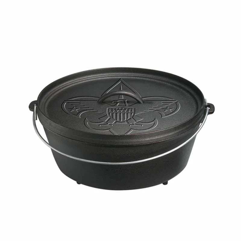 BBQ Accessories Lodge Cast Iron Outdoor Boy Scout Dutch Oven W/ Handle (6 Quart) 1 BBQ Accessories Lodge Cast Iron Outdoor Boy Scout Dutch Oven W/ Handle (6 Quart)