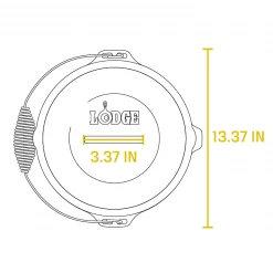 Lodge Cast Iron Outdoor Dutch Oven W/ Bail Handle (9 Quart)