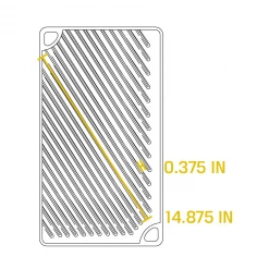 Lodge - Cast Iron Reversible Grill/Griddle 16.75" X 9.5" 10 Lodge - Cast Iron Reversible Grill/Griddle 16.75