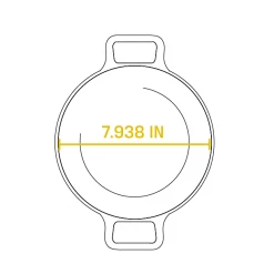 BBQ Accessories Lodge - Cast Iron Round Dual Handle Pan 8