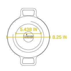 BBQ Accessories Lodge - Cast Iron Round Dual Handle Pan 8