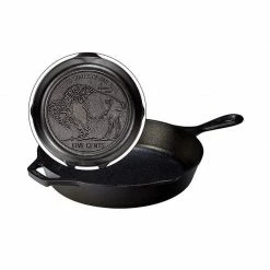 Lodge - Cast Iron Skillet 10.25" W/ Buffalo Nickel BBQ Accessories