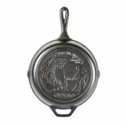 Lodge - Cast Iron Skillet 10.25" W/ Buffalo Nickel BBQ Accessories