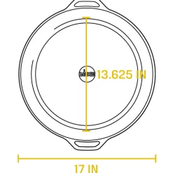 Lodge - Cast Iron Skillet 17" W/ Loop Handles BBQ Accessories 17 Lodge - Cast Iron Skillet 17