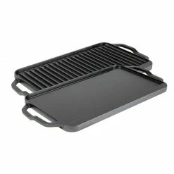 BBQ Accessories Lodge Chef Collection - Cast Iron Reversible Grill/Griddle