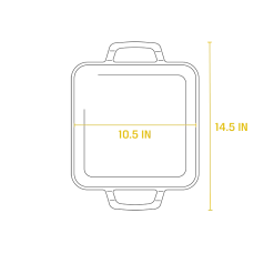 Lodge Chef Collection - Cast Iron Square Griddle 11