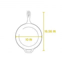 BBQ Accessories Lodge Deep Skillet Collection - 3 Quart Cast Iron Combo Cooker 10.25