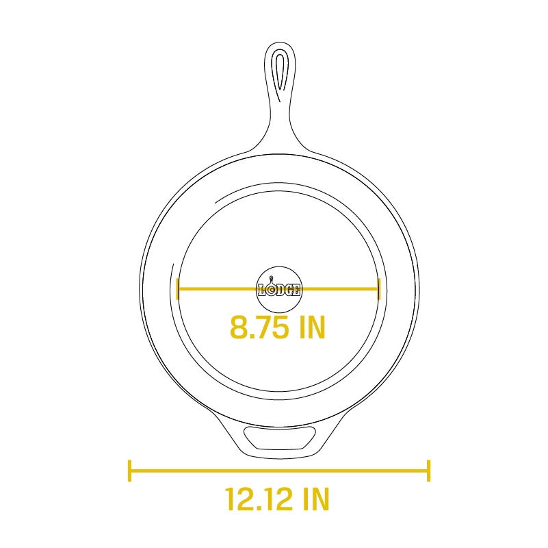 Lodge Deep Skillet Collection - 5 Quart Cast Iron Covered Skillet 12" 3 Lodge Deep Skillet Collection - 5 Quart Cast Iron Covered Skillet 12"