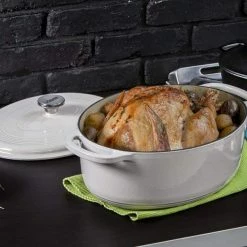 Lodge - Enameled Cast Iron Oval Dutch Oven (7 Quart) 8 Lodge - Enameled Cast Iron Oval Dutch Oven (7 Quart)