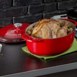 Lodge - Enameled Cast Iron Oval Dutch Oven (7 Quart) 10 Lodge - Enameled Cast Iron Oval Dutch Oven (7 Quart)