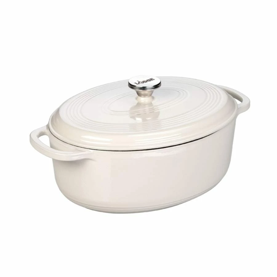 Lodge - Enameled Cast Iron Oval Dutch Oven (7 Quart) 1 Lodge - Enameled Cast Iron Oval Dutch Oven (7 Quart)