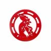 BBQ Accessories Lodge - Enameled Cast Iron Rooster Trivet 8" (Red Rooster Design)