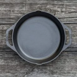 BBQ Accessories Lodge - Round Cast Iron Dual Handle Pan 12"