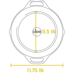 BBQ Accessories Lodge - Round Cast Iron Dual Handle Pan 12