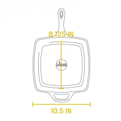 Lodge - Square Cast Iron Skillet 10.5