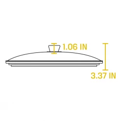 Lodge - Tempered Glass Cover 15" W/ Phenolic Knob Lids & Domes 7 Lodge - Tempered Glass Cover 15