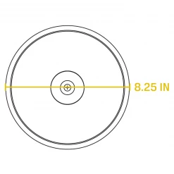 Lids & Domes Lodge - Tempered Glass Cover 8" W/ Phenolic Knob