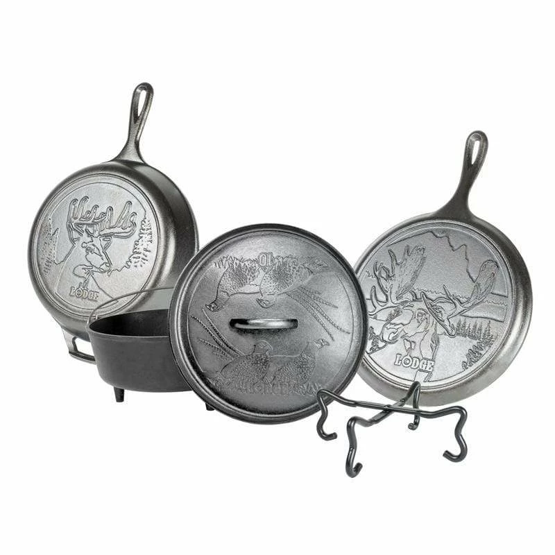 BBQ Accessories Lodge Wildlife Collection - Cast Iron 5 Piece Set 1 BBQ Accessories Lodge Wildlife Collection - Cast Iron 5 Piece Set